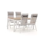 Bellagio Avenza/Fidenza 160 cm Gartenmöbel-Set 5-teilig verstellbar