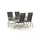 Bernstein Freiburg/Koblenz 160cm Gartenmöbel-Set 5-teilig verstellbar