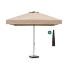 Shadowline Bonaire Sonnenschirm 300x300 cm - Light Taupe (inkl. 60 kg Sonnenschirmständer) (inkl. Schutzhülle)