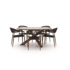 Manifesto Belpasso/ROUGH-Y ø 150 cm Gartenmöbel-Set 6-teilig stapelbar