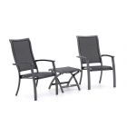 Bellagio Lugo/Pronto Balkonmöbel-Set 3-teilig stapelbar