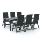 Bellagio Fermo/Fidenza 220 cm Gartenmöbel-Set 7-teilig verstellbar