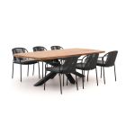 Bellagio Fazzio/Induno Dänisch oval 240 cm Gartenmöbel-Set 7-teilig stapelbar