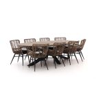 Intenso Asti/Rough-Y Ellips 280 cm Gartenmöbel-Set 9-teilig