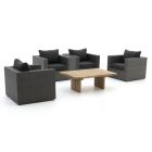 Forza Barolo/ROUGH-L Sessel Lounge-Set 5-teilig