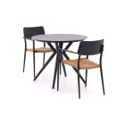 Bellagio Cino/Sora ø 90 cm Gartenmöbel-Set 3-teilig stapelbar