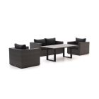 Forza Barolo/Fidenza 160 cm Esstisch Lounge-Set 4-teilig