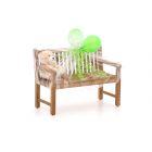 Kinder Gartenbank 75x40x56 cm/KiKabär Groß 30 cm Braun