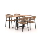 Manifesto Belpasso/Canzo 120 cm Gartenmöbel-Set 5-Teilig Stapelbar inklapbaar