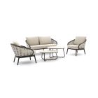Apple Bee Pine Key Sessel-Sofa Lounge-Set 5-teilig 4-Sitzer