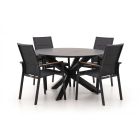 Bellagio Albinea/Lodola ø 130 cm Gartenmöbel-Set 5-teilig stapelbar
