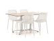Forza Ripi/Canzo 140 cm Gartenmöbel-Set 5-teilig stapelbar klappbar