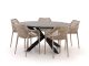 Forza Ripi/Fidenza ø 149 cm Gartenmöbel-Set 6-Teilig Stapelbar