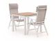 Bellagio Avenza/Fidenza 90 cm Gartenmöbel-Set 3-teilig verstellbar