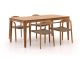 Bellagio Berbaro/Bruca 170 cm Gartenmöbel-Set 5-teilig Stapelbar