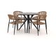 Manifesto Belpasso/Sora ø 90 cm Gartenmöbel-Set 5-teilig stapelbar