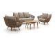 Intenso Stila/ROUGH-K Sessel-Sofa Lounge-Set 5-teilig