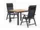 Bellagio Avenza/Fidenza 90 cm Gartenmöbel-Set 3-teilig verstellbar