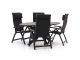Bellagio Fermo/Fidenza oval 180 cm Gartenmöbel-Set 5-teilig verstellbar