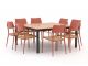 Bellagio Cino/Linosa 160x160cm dining tuinset 9-delig stapelbaar