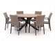Manifesto Villongo/ROUGH-Y ø150cm dining tuinset 7-delig stapelbaar