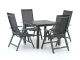 Bellagio Avenza/Fidenza 90 cm Gartenmöbel-Set 5-teilig verstellbar