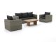 Intenso Carpino/ROUGH-L Sessel-Sofa Lounge-Set 4-teilig