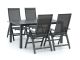 Bellagio Avenza/Fidenza 160 cm Gartenmöbel-Set 5-teilig verstellbar