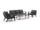 Forza Sarnico Sessel-Sofa Lounge-Set 4-teilig