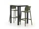Forza Pazzia/Trecenta 75 cm Gartenbar-Set 3-teilig stapelbar