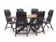 Forza Capri/Fidenza oval 220 cm Gartenmöbel-Set 7-teilig verstellbar