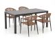 Manifesto Belpasso/Menzano 160 cm Gartenmöbel-Set 5-teilig stapelbar
