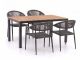Manifesto Belpasso/Fidenza 160 cm Gartenmöbel-Set 5-teilig stapelbar