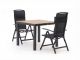 Forza Capri/Fidenza 90 cm Gartenmöbel-Set 3-teilig verstellbar