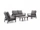 Tierra Outdoor Musone Sessel-Sofa Lounge-Set 4-teilig 4-Sitzer verstellbar