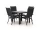 Bellagio Lugo/Fidenza 90 cm Gartenmöbel-Set 5-teilig stapelbar