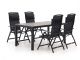 Forza Capri/Fidenza 160cm dining tuinset 5-delig verstelbaar
