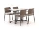 Forza Sile/Canzo 120 cm Gartenmöbel-Set 5-teilig stapelbar klappbar
