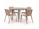 Forza Narni/ROUGH-K ø 115 cm Gartenmöbel-Set 5-teilig stapelbar