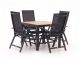 Bellagio Avenza/Fidenza 90 cm Gartenmöbel-Set 5-teilig verstellbar