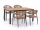 Manifesto Belpasso/Fidenza 160 cm Gartenmöbel-Set 5-teilig stapelbar