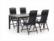 Forza Capri/Fidenza 160 cm Gartenmöbel-Set 5-teilig verstellbar