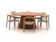 Bellagio Berbaro/Santa Severina ø 180 cm Gartenmöbel-Set 7-Teilig Stapelbar
