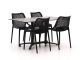 Forza Ripi/Canzo 140 cm Gartenmöbel-Set 5-teilig stapelbar klappbar