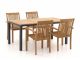 Sunyard Jakarta/Linosa 180 cm Gartenmöbel-Set 5-teilig stapelbar