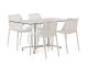Forza Ripi/Canzo 140 cm Gartenmöbel-Set 5-teilig stapelbar klappbar