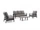 Tierra Outdoor Musone Sessel-Sofa Lounge-Set 4-teilig 5-Sitzer verstellbar