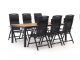Forza Capri/Fidenza 220cm dining tuinset 7-delig verstelbaar