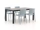 Forza Sile/Fidenza 160 cm Gartenmöbel-Set 5-teilig stapelbar