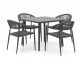 Manifesto Belpasso/Sora ø 90 cm Gartenmöbel-Set 5-teilig stapelbar